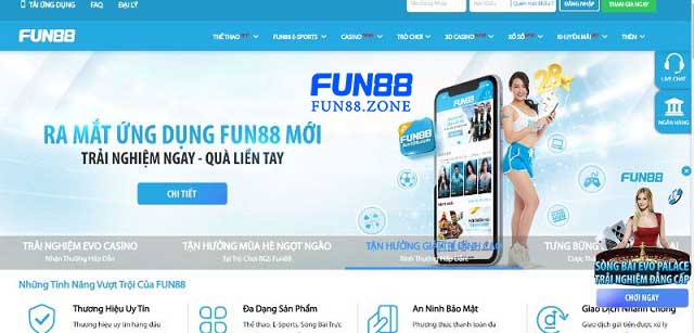 Đánh giá giao diện Fun88 Mobile