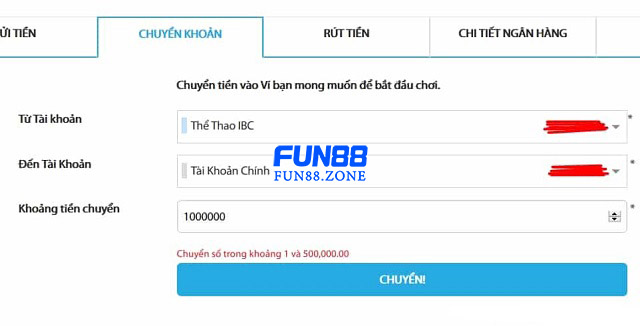 Chuyển quỹ Fun88