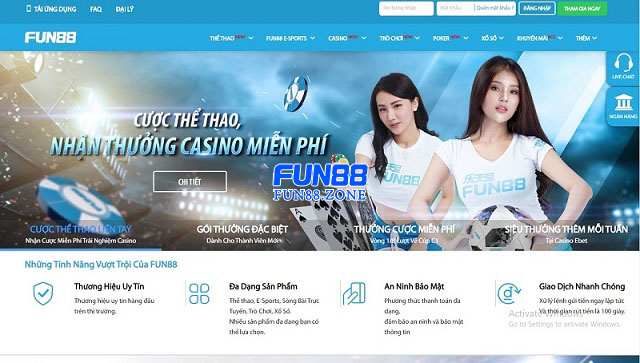 Fun88 hàng đầu thế giới thường xuyên tặng thưởng cho khách hàng