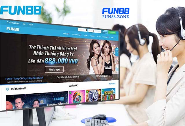 Nhân viên bộ phận CSKH của nhà cái cá độ Fun88