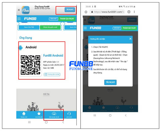 Tải App Fun88 xem bóng đá