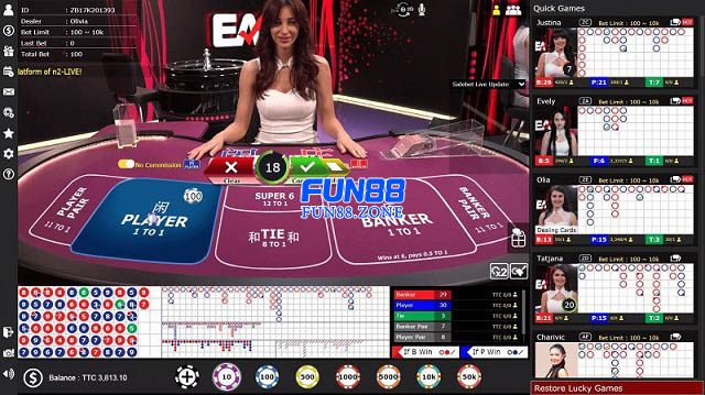 Tiến hành đặt cược tại Baccarat