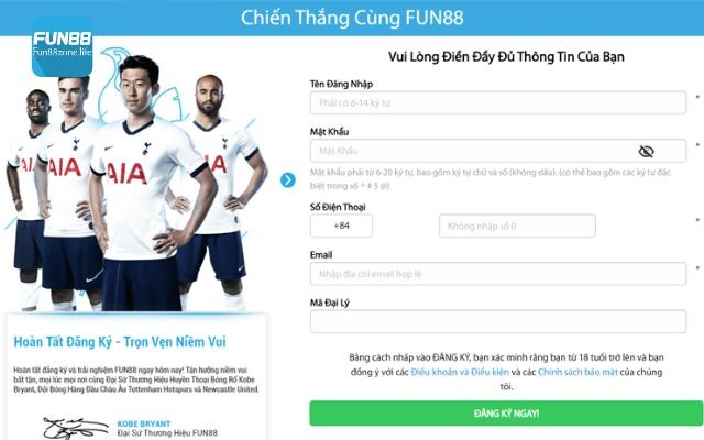 4 bước đăng ký Fun88 đơn giản và nhanh chóng trong 1 phút
