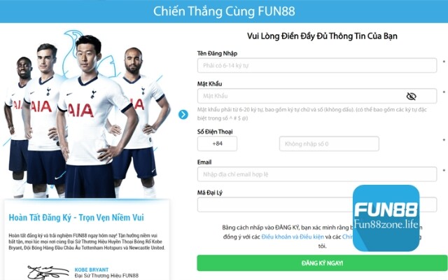 Người chơi có thể đăng nhập vào Fun88 qua link dự phòng